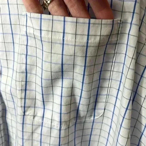 Chaps Classic Fit Twill Wrinkle Free Button Down Shirt Size Large - Picture 4 of 8